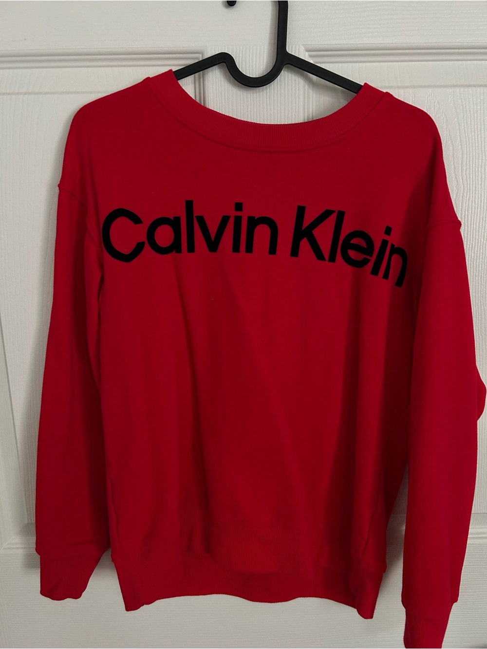 Calvin Klein Red Sweatshirt with Black Logo